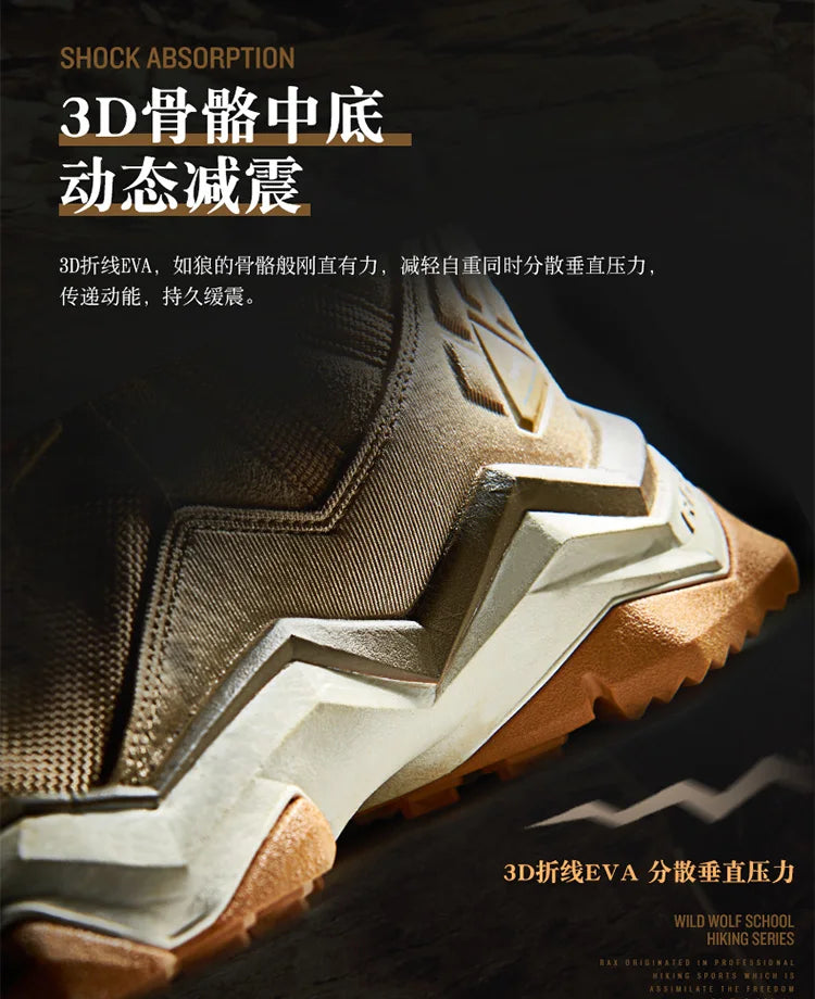 RAX Winter Hiking Boots Men Waterproof Breathable Outdoor Sports Sneakers Trekking Boots Mountain Trekking Shoes Big Size
