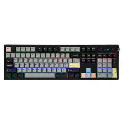 EPOMAKER TH108 PRO 100% Full-Sized Hot-Swap Wired/BT/2.4Ghz Wireless Mechanical Keyboard with Screen & Knob 10000mAh Battery