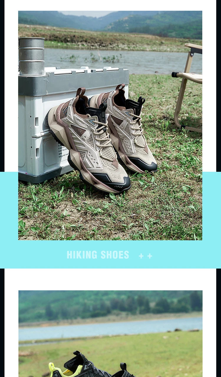Rax Men's Waterproof Hiking Shoes Breathable Hiking Boots Outdoor Trekking Sports Sneakers Tactical Shoes