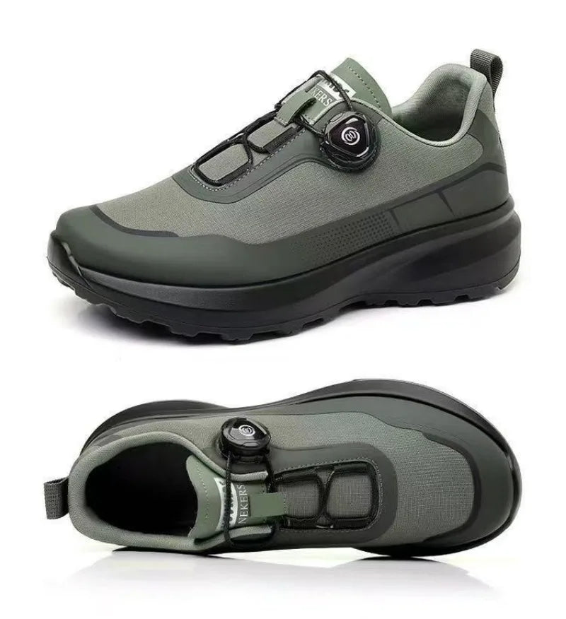 Originální nové pánské tenisky s otočným knoflíkem, platformové ležérní boty na chůzi, outdoorové odolné běžecké sportovní boty Plus