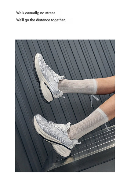 Xtep Basque 3 Sneakers Women Lightweight Wear-Resistant Trendy Durable Thick Sole Casual Sports Female Shoes 874218320006
