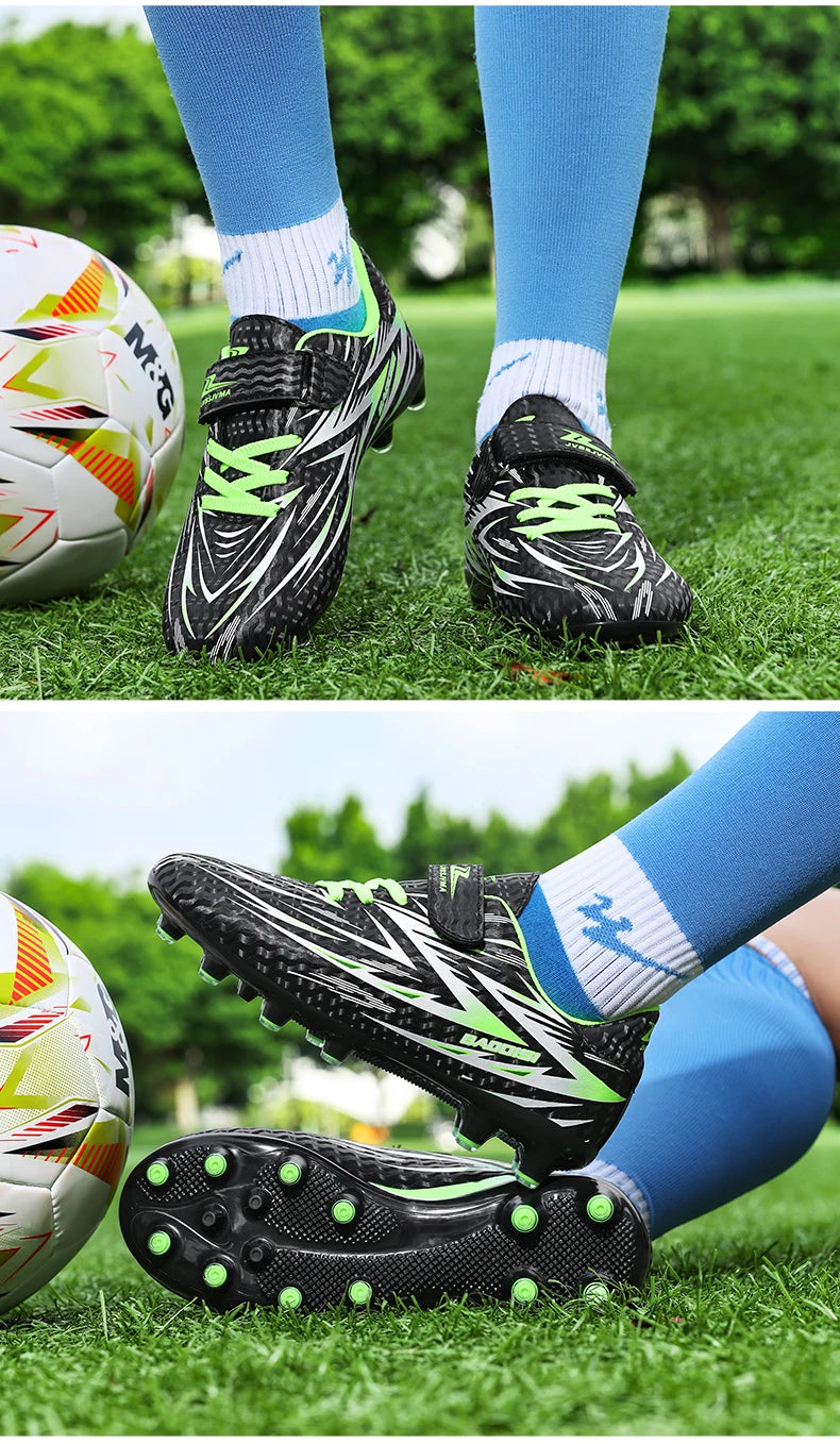 Nouvelles chaussures de Football enfants antidérapant société crampons chaussures de Football enfants salle terrain de Football bottes rapide professionnel Sneaker28-39