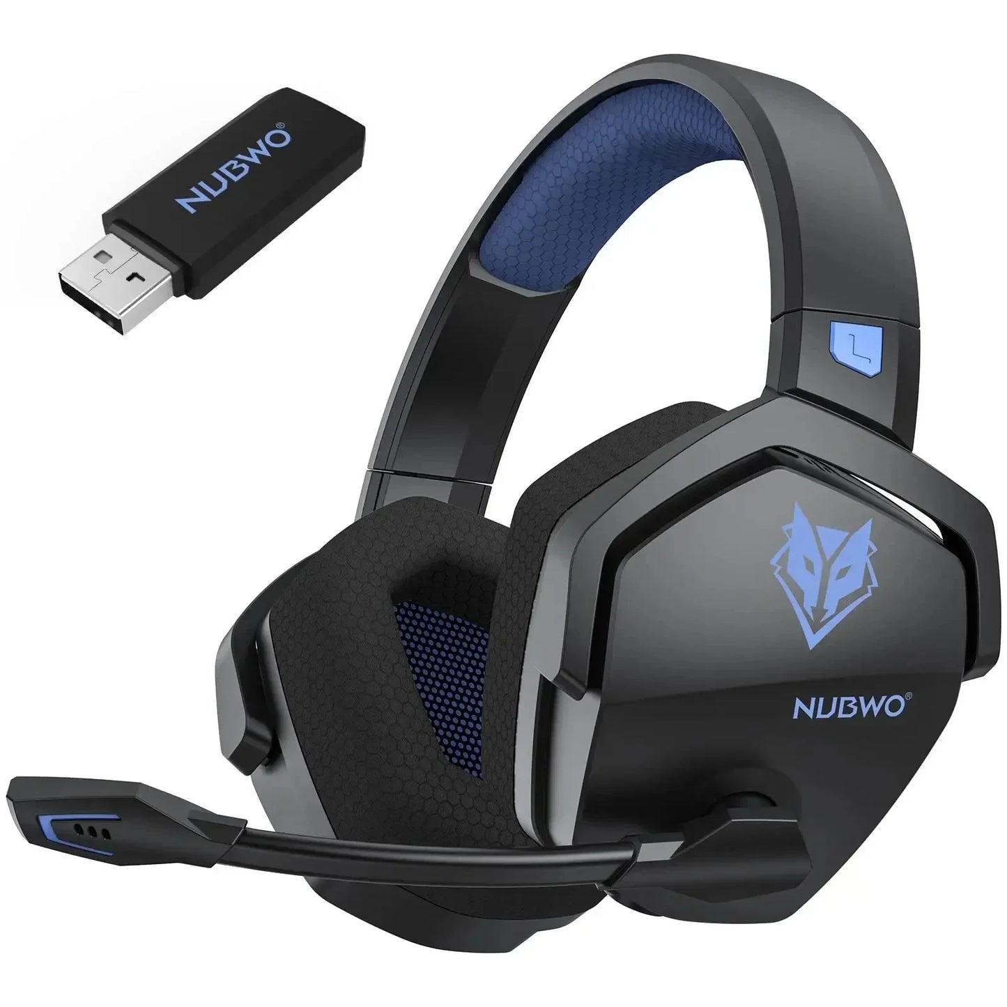 NUBWO G06 Pro Wireless Gaming Headset with Charging Station – Bluetooth 5.3 Gaming Headphones for PS5, PS4 & PC with ENC Microphone and 120-Hour Battery Life