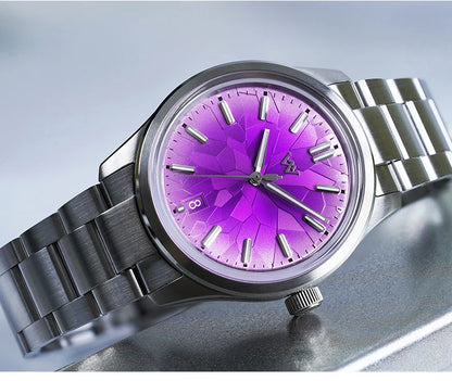 WM Watch Automatic Mechanical Watch NH35 Glacier Series 100M Waterproof AR Coated Sapphire Welly Merck Watch for Men WM226