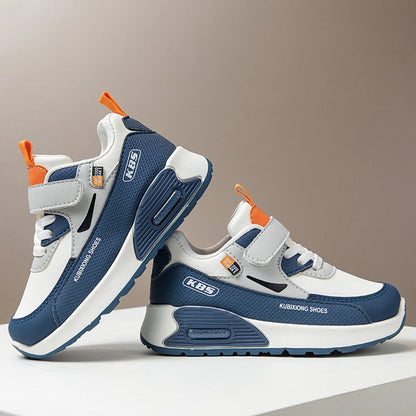 PU Leather Sport Shoes For Children 2025 Trend Fashion Kid's Sneakers Soft-Soled Outdoor Boy's Girl's Running Shoes