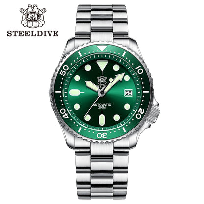 Steeldive SD1973 Men's Dive Watch Automatic Mechanical Men's Watch NH35 Bracelet 41mm Diver Watch