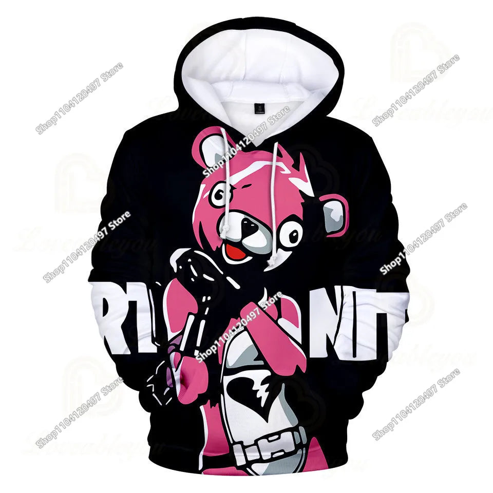 Fortnites Cosplay Sweatshirt Game 3D Printed Unisex Hoodie Casual Coat Anime Peripheral Kawaii Jacket Children Clothing Gifts