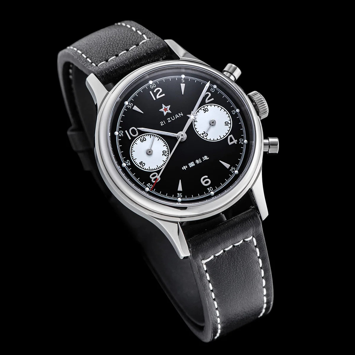 1963 Panda Pilot Chronograph Watch Men 40mm Air Force Sapphire Senior ST1901 Mechanical Wristwatches Retro Clock Men's Watch