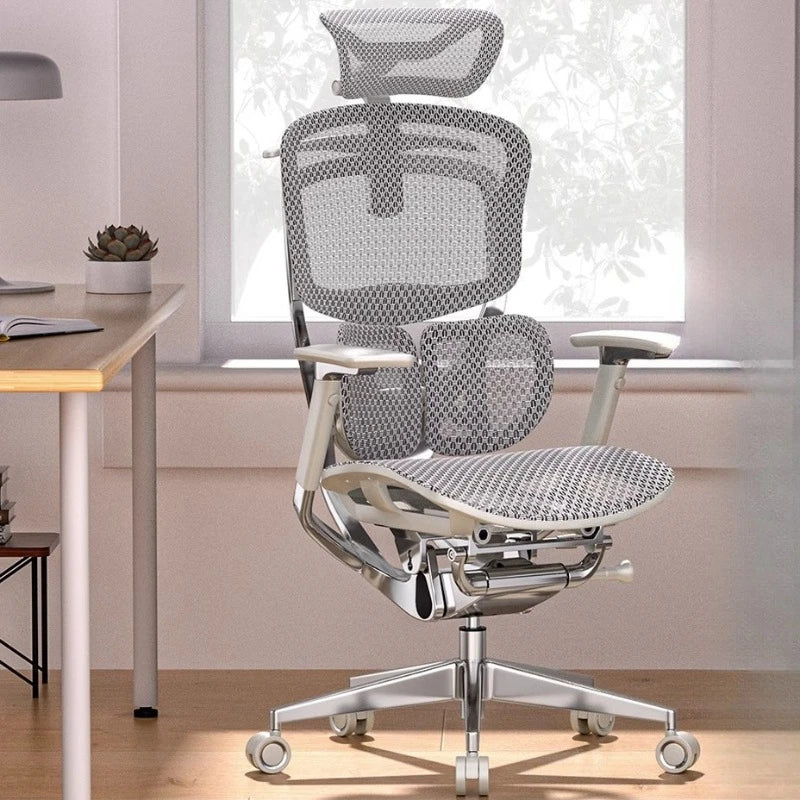 Ergonomic Computer Office Chair with Footrest, Comfortable Designer Executive Chair, Adjustable Luxury Swivel Gaming Chair for Home & Work