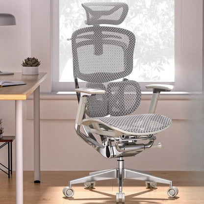 Ergonomic Computer Office Chair with Footrest, Comfortable Designer Executive Chair, Adjustable Luxury Swivel Gaming Chair for Home & Work