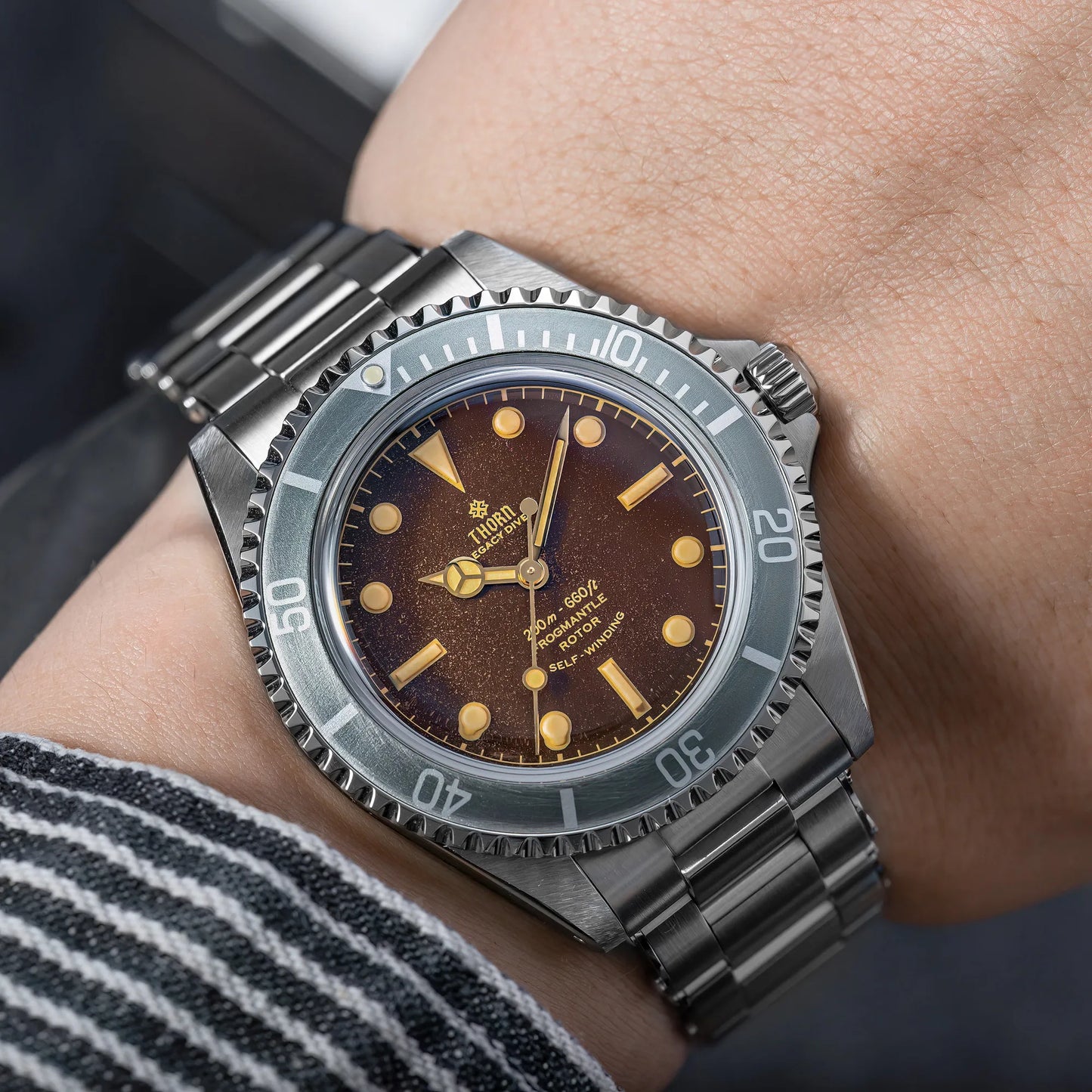 THORN T023 V2 40mm Men's Watch 316 Stainless Steel PT5000 Automatic Movement Mechanical Watch Sapphire 200m Waterproof Wristwatch