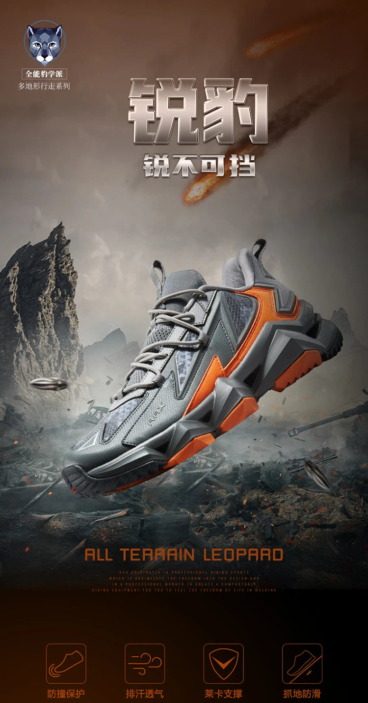 Rax Men's Waterproof Hiking Shoes Breathable Hiking Boots Outdoor Trekking Sports Sneakers Tactical Shoes