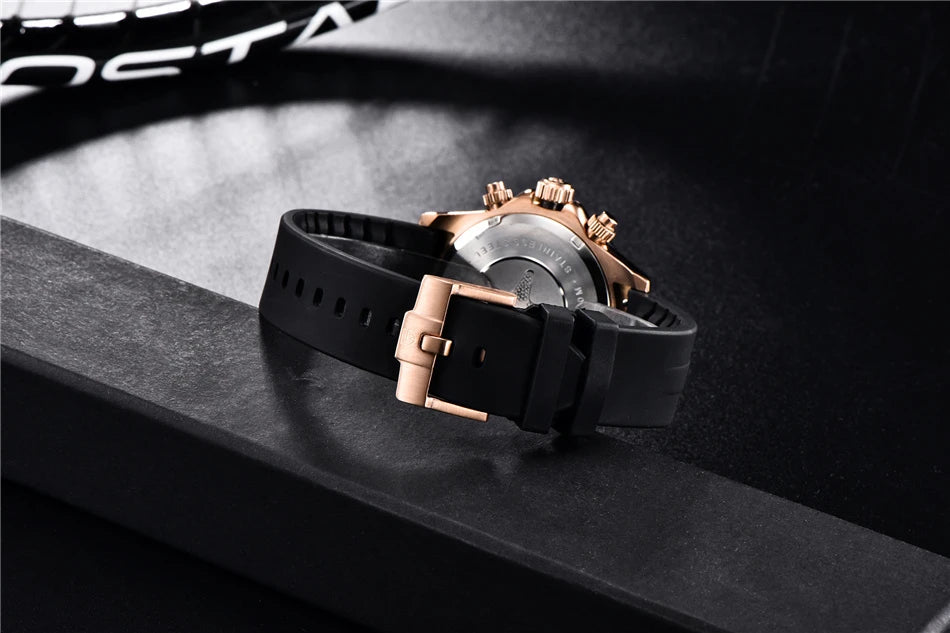 PAGANI DESIGN V2 40MM Meteorite Dial Men Quartz Watches Sapphire Retro Chronograph Waterproof Watch For Men