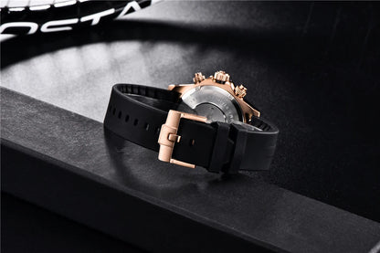 PAGANI DESIGN V2 40MM Meteorite Dial Men Quartz Watches Sapphire Retro Chronograph Waterproof Watch For Men