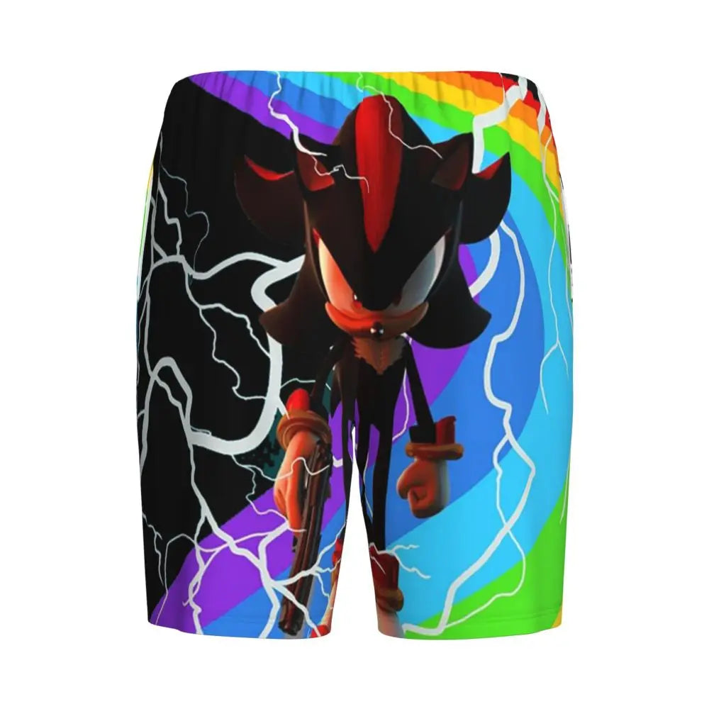 Pantalones cortos de pijama personalizados de Sonic the Hedgehog para hombre, para dormir y estar por casa