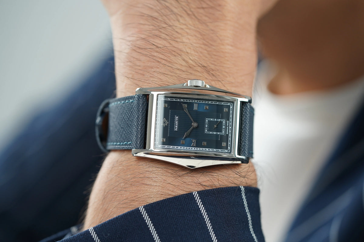 FARASUTE Creative Manual Square Customized Mechanical Movement Watch Men Luxury Sapphire Glass Small Second Wristwatches reloj
