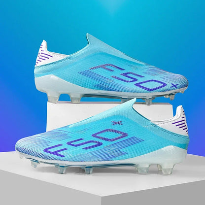 Nouvelles chaussures de football pour hommes, crampons, baskets légères de haute qualité, pour l'entraînement sur gazon, bottes de football très vendues, antidérapantes, mi-hautes, pour l'extérieur.