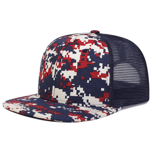 Fashion Hip Hop Baseball Cap Checkered pattern print Trucker Caps Cotton Snapback hat Outdoor Sun Hats sports leisure Caps
