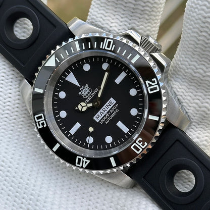 STEELDIVE SD1954 Black Dial 41MM Stainless Steel NH35 Automatic Movement What Ghost Men's 300M Dive Watch Sapphire Glass