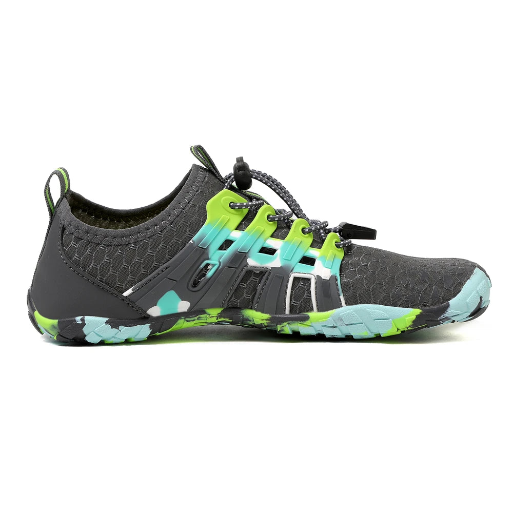 Men's and women's water shoes, upstream wading swimming barefoot five-finger aqua shoes, colorful beach seaside light unisex sneakers new