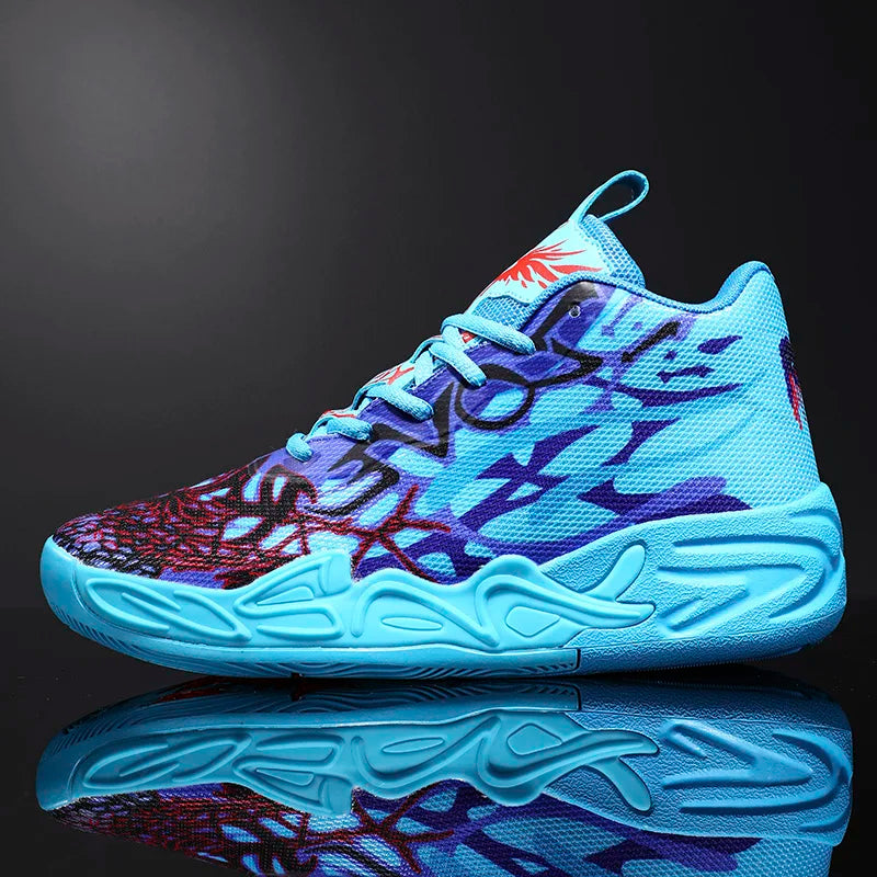 Basketball Shoes for Men Soft Lightweight Training Field Anti Slip Shock-Absorbing Breathable Cofmortable High-top Sneaker Man