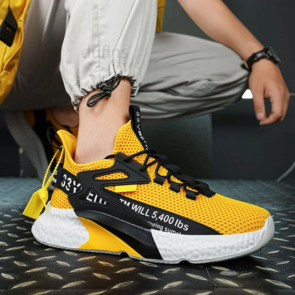 Men's New Sneakers Light Casual Fashion Running Elastic Leisure Outdoor Mesh Summer Sports Tennis Walking Shoes 2025 Size