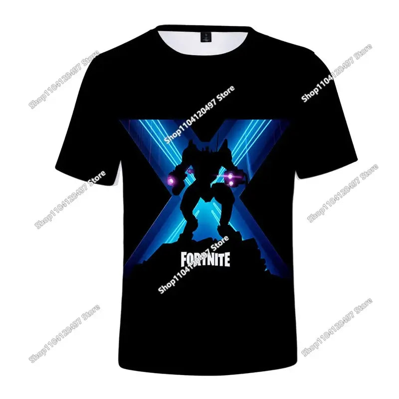 Christmas Fortnite 3D-T-Shirt, Battle-Royale-Streetwear für Kinder, Victory Game T-Shirt für Damen und Herren, Harajuku-Teenagerkleidung