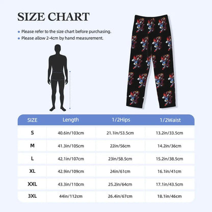 Pantalones de pijama personalizados para hombre con estampado «Soniced», con motivo de erizo, ropa de dormir, pantalones de estar por casa con bolsillos