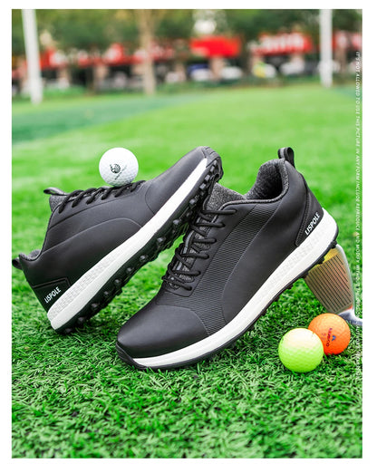 Hot Sale Leisure Golf Shoes Men's Waterproof Golf Spikes Sneakers Professional Non-Slip Golf Trainers Luxury Sports Shoes