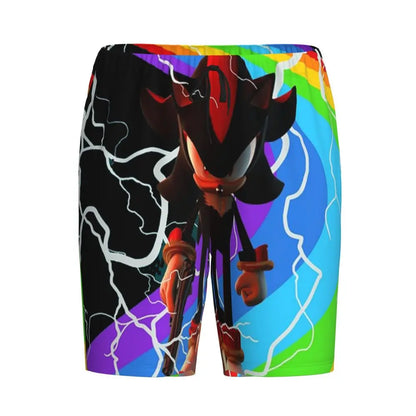 Pantalones cortos de pijama personalizados de Sonic the Hedgehog para hombre, para dormir y estar por casa