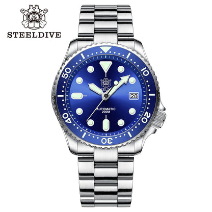 Steeldive SD1973 Men's Dive Watch Automatic Mechanical Men's Watch NH35 Bracelet 41mm Diver Watch