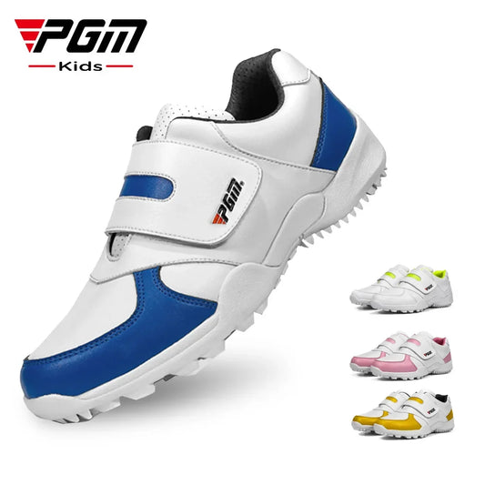 PGM Kinderen Meisjes Jongens Golfschoenen Antislip Leder Outdoor Kindersneakers Sportschoenen XZ054