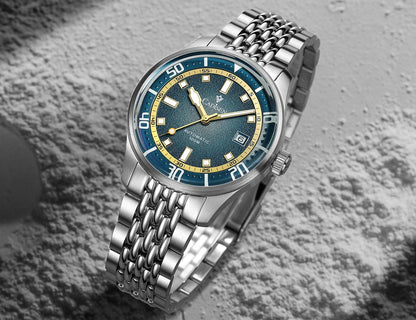 CADISEN Automatic Mechanical Watch Men's Silver Business Casual Waterproof Watch Japan MIYOTA 8215 Movement Domed Glass Men's Watch