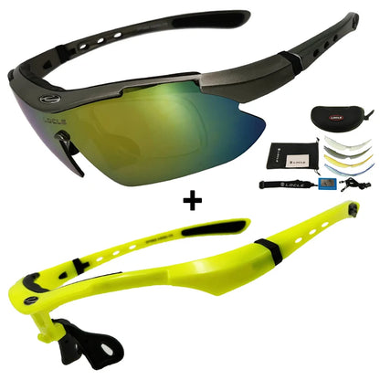 Ochelari de ciclism LOCLE UV400 polarizați pentru bărbați – pentru șosea, MTB, biciclete, pescuit, călărie – ochelari de protecție pentru ciclism