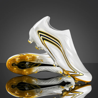 Chaussures de football AG FG pour hommes et femmes, crampons longs offrant une excellente adhérence, empeigne ventilée, crampons de football professionnels et durables.