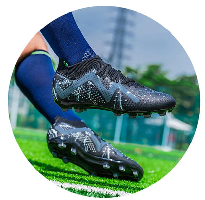 Bottes de Football professionnelles pour hommes, crampons de Football, entraînement de Sport en plein air, respirants pour étudiants, ultralégers, unisexe, livraison directe