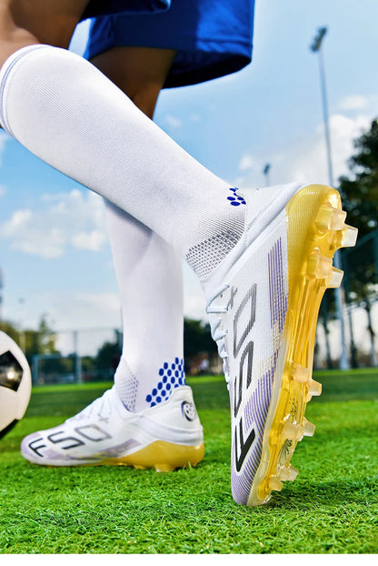 New Men Football Boots Non-Slip Match Grass Cleats High-top High-quality Soccer Shoes Futsal Sneakers Indoor Hot-selling Outdoor