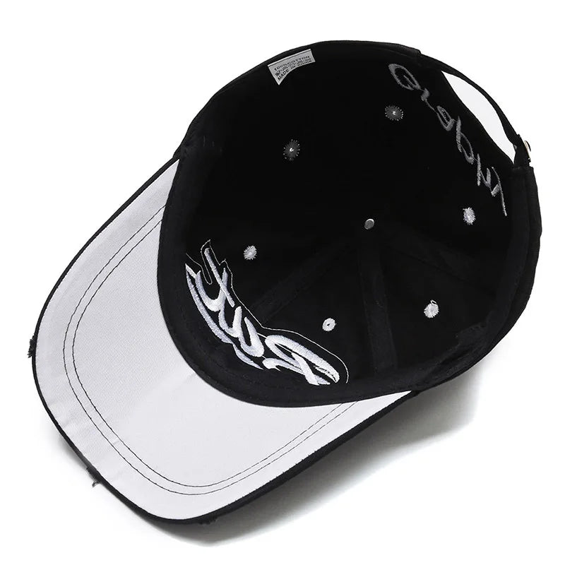 Hat Men'S Hip Hop Baseball Cap Korean Version Ins Tide Brand Summer Letter Embroidered Cap, Sun Protection Hat