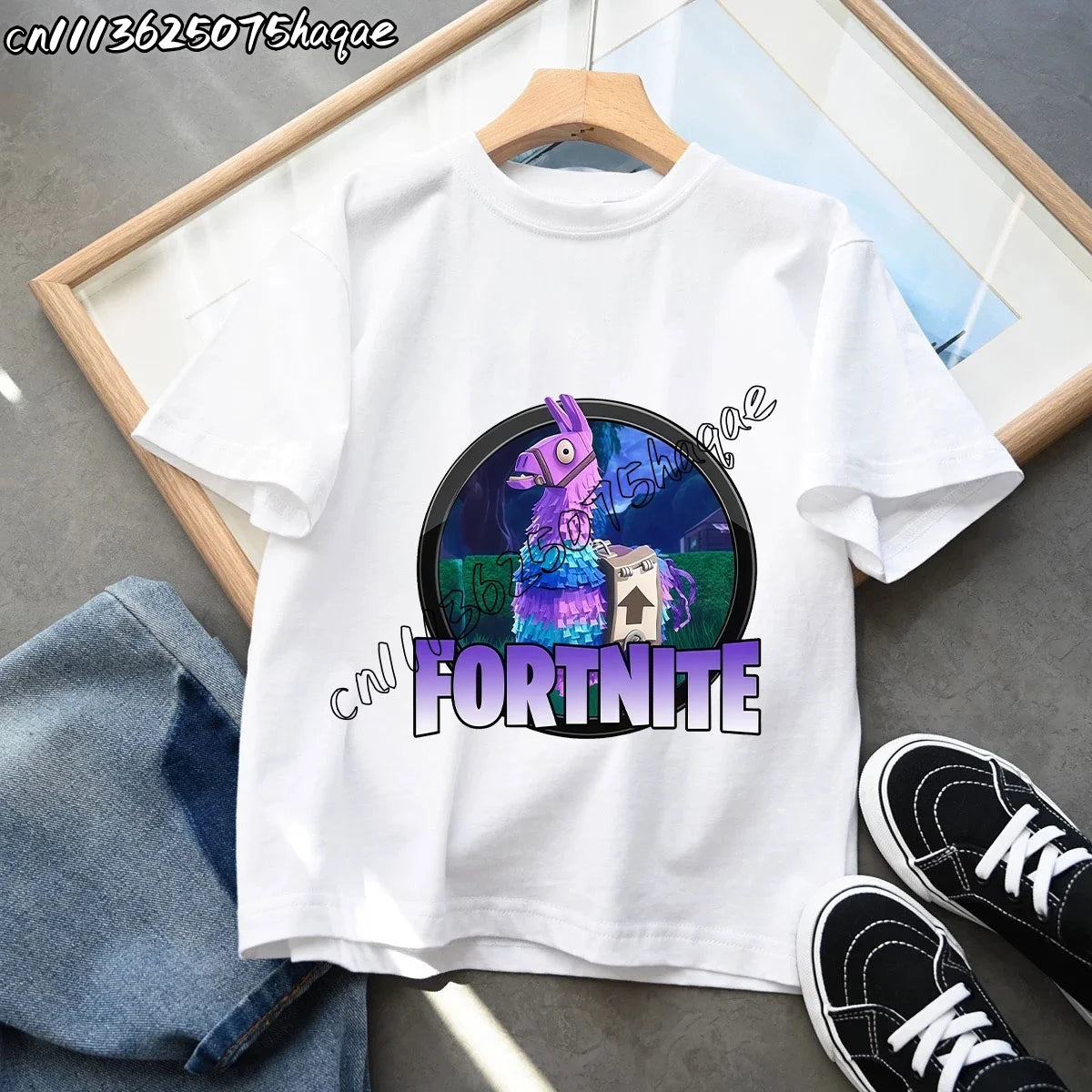 Summer New Fortnite Children T-shirts Cartoon Character Graphic T-shirt Casual Sports Short Sleeves Sports Tops Kids Boys Clothing