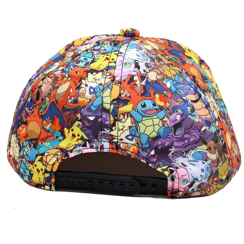 Anime Figure Pokemon Baseball Cap Pikachu Hat Adjustable Pokemon Cosplay Hip Hop Cartoon Adult Hats Boy Girl Kids Birthday Gifts