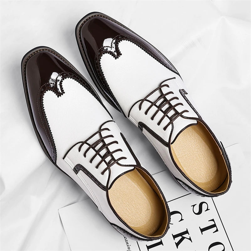 PU Leather Men's Oxford Shoes Heightened Formal Casual Shoes Business Male Suit Shoes New Design Derby Footwear Walking Sneakers