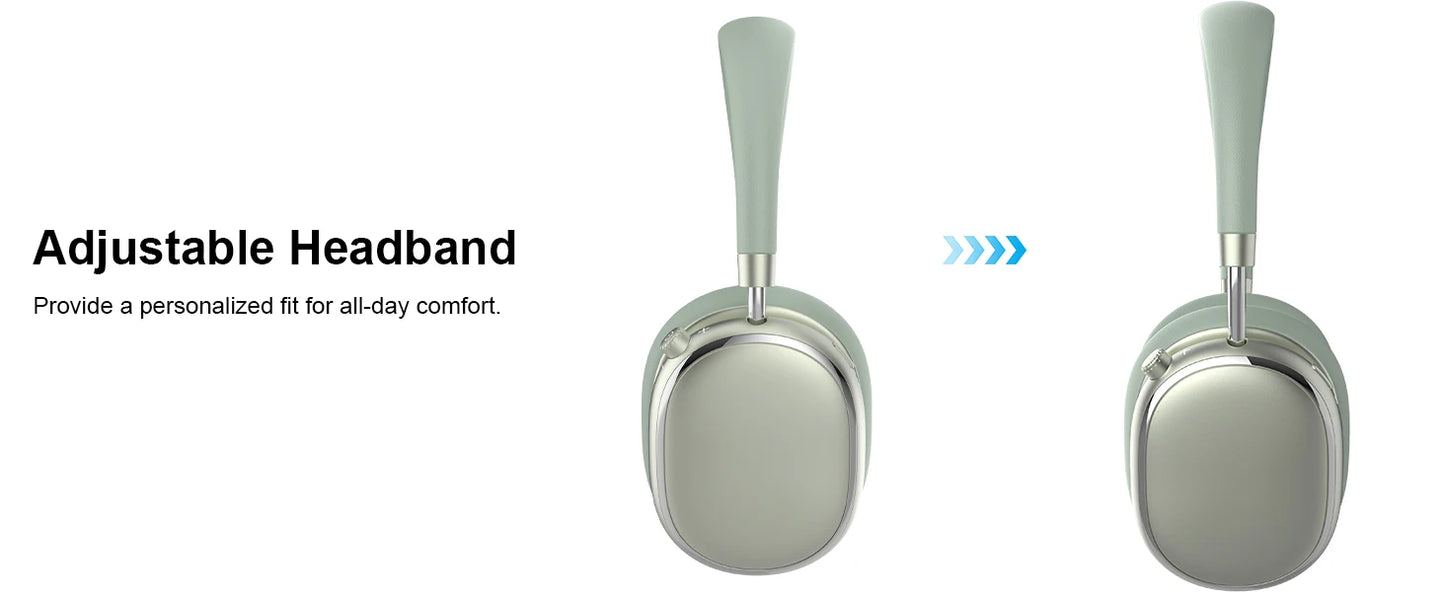 NC95 Hybrid Active Noise Cancelling Headphones Wireless Bluetooth 6.0 Over Ear Headphones with 65H Playtime, Hi-Res Audio, Knob Control