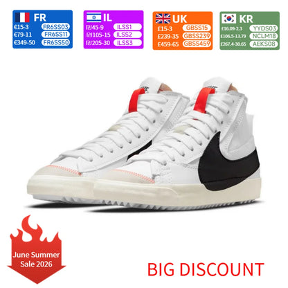 Nike Blazer Unisex-sneakers, klassisk retrodesign, slitstark och bekväm för vardagsbruk DD3111-100