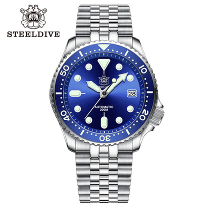 STEELDIVE SD1973 Men's Dive Watch NH35 Automatic Mechanical Men's Watch Luminous Ceramic Bezel Diver Watch Men Watches Sapphire