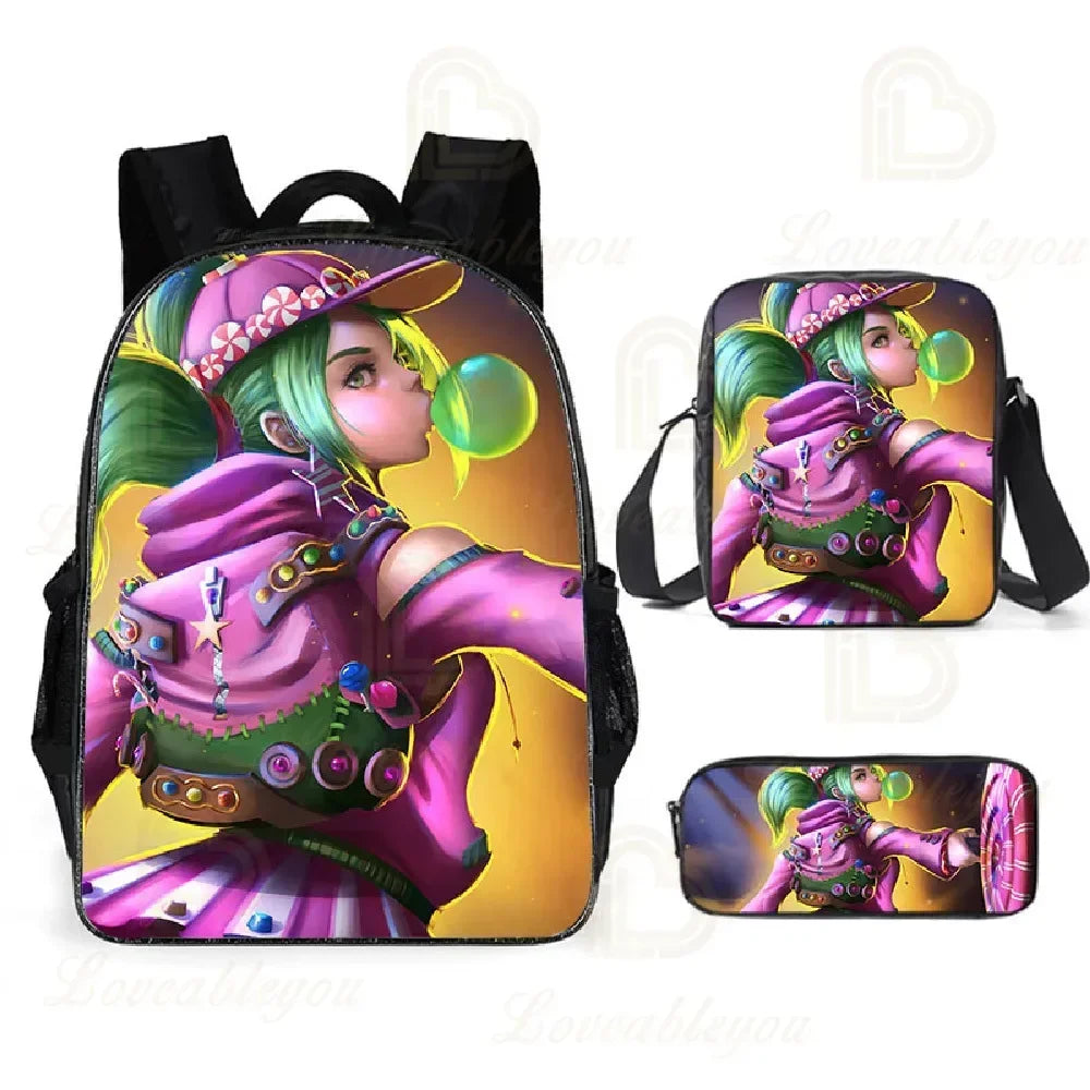 F-FORTNITE Battle Games Backpack for Children School Bag Boys Girls Primary Crossbody Pencil Case Kids Toddler Backpack