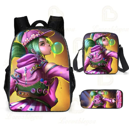 F-FORTNITE Battle Games Backpack for Children School Bag Boys Girls Primary Crossbody Pencil Case Kids Toddler Backpack