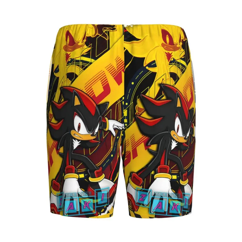 Pantalones cortos de pijama personalizados de Sonic the Hedgehog para hombre, para dormir y estar por casa