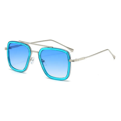 Ochelari de soare pătrați pentru bărbați, ochelari de soare metalici în stil steampunk pentru femei, ochelari de soare la modă pentru activități în aer liber, accesoriu unisex