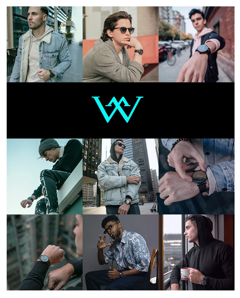 WM Watch Automatic Mechanical Watch NH35 Glacier Series 100M Waterproof AR Coated Sapphire Welly Merck Watch for Men WM226