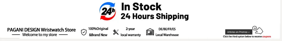 PAGANI DESIGN 2026 New Luxury Fashion Casual Men Quartz Watches VK63 100M Water Resistant Sapphire Glass Stainless Steel Watches